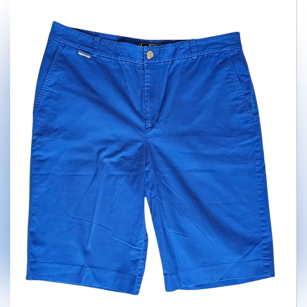 LRL Lauren Active Ralph Lauren Women Blue Shorts Size 12 Bermuda - Picture 4 of 13